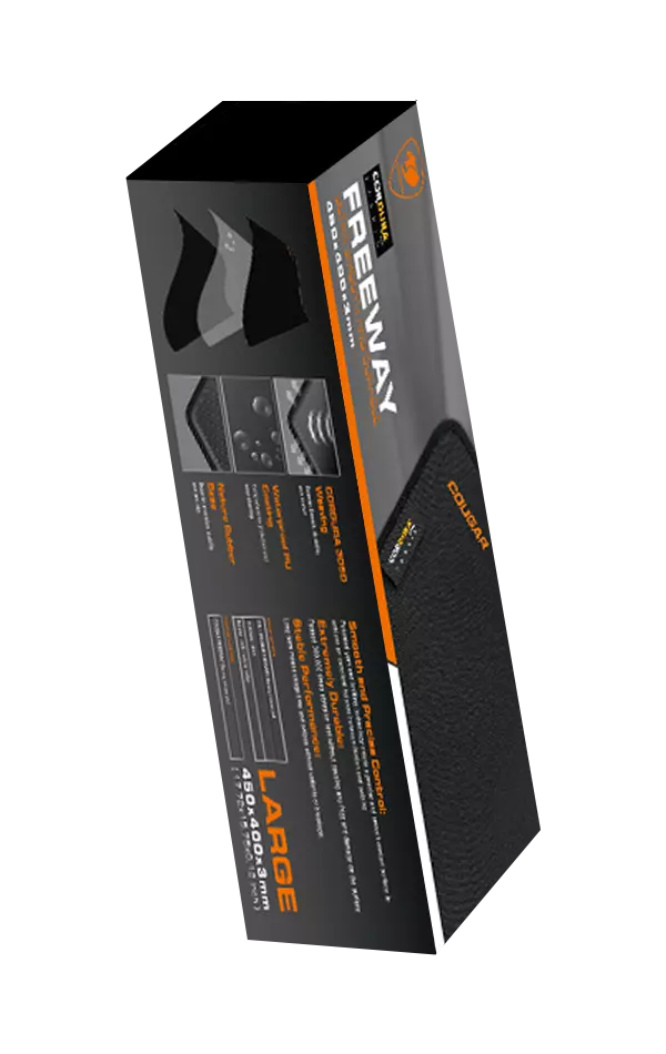 Le Cougar Gaming Freeway en Large offre une surface lisse et régulière pour une précision de suivi maximale. La taille Large offre une expérience de jeu encore plus optimale.