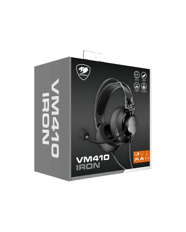 Maximisez votre expérience de jeu avec le casque micro VM410 Iron, pour une qualité audio exceptionnelle et un confort inégalé.